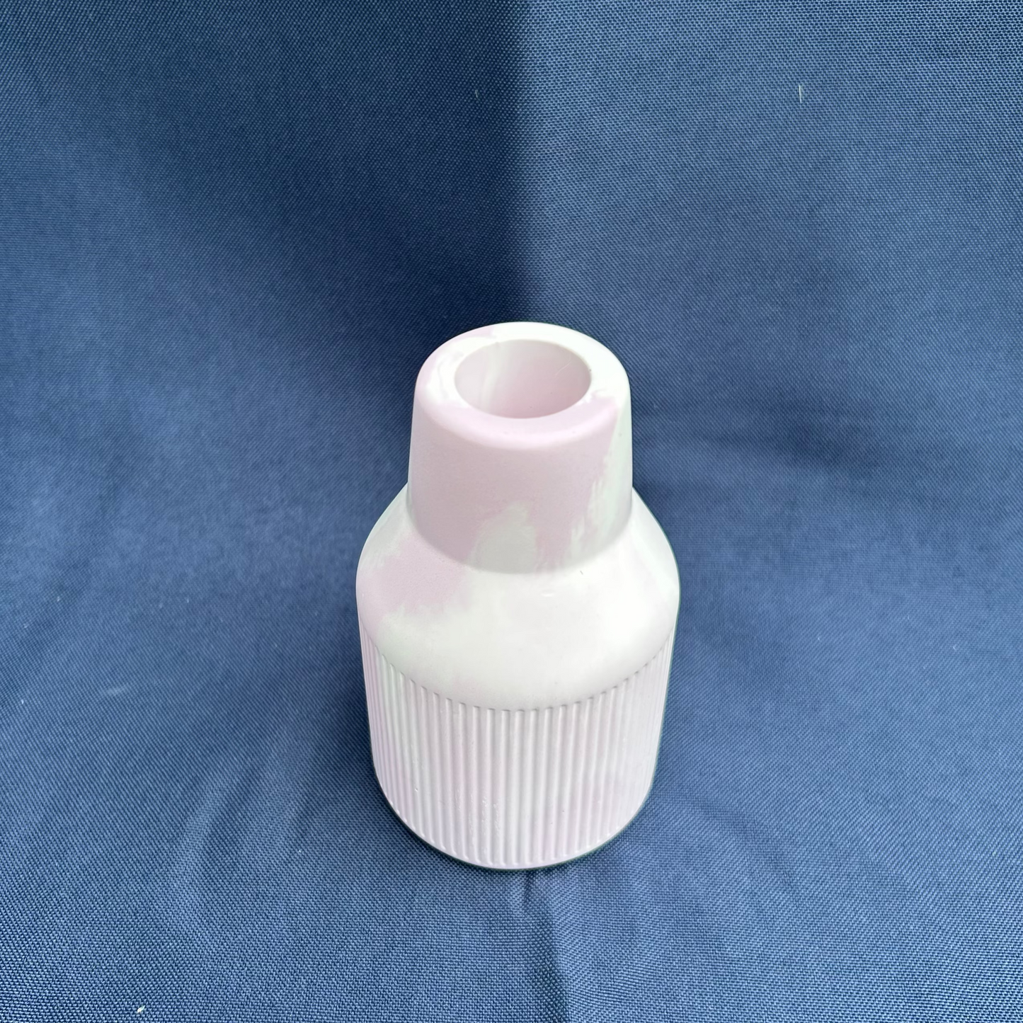 Deko-Vase Rosa-Weiß im Farbverlauf