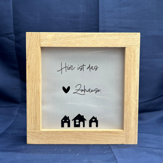 Leuchtbild „Hier ist das Herz - Zuhause“