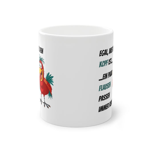 Lustige Tasse mit Spruch – Egal wie voll dein Kopf ist – Geschenk Idee Büro Kollegen Humor Kaffee Tasse witzig