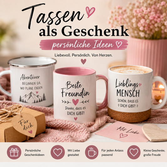 Tassen als Geschenk – persönliche Geschenkideen für Lieblingsmenschen