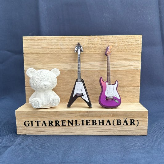 Dekoaufsteller „Gitarrenliebha(bär)“