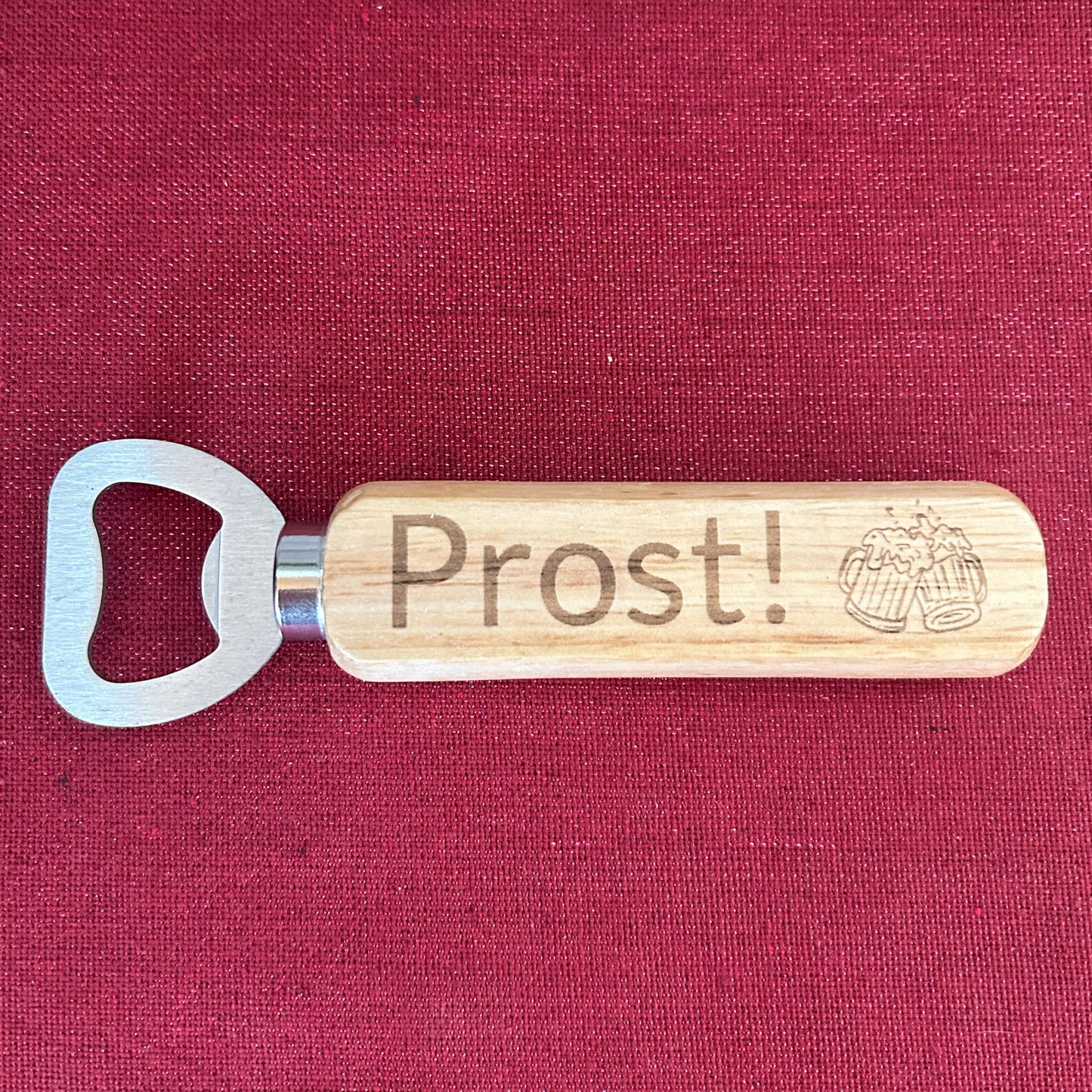 Flaschenöffner „Prost!“ mit Bierkrug Gravur