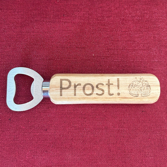 Flaschenöffner „Prost!“ mit Bierkrug Gravur
