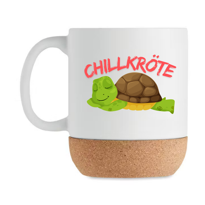 Chillkröte Tasse mit Korkboden | Lustige Schildkröten Tasse