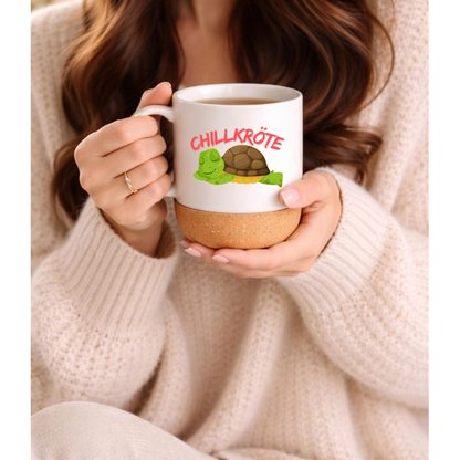 Chillkröte Tasse mit Korkboden | Lustige Schildkröten Tasse