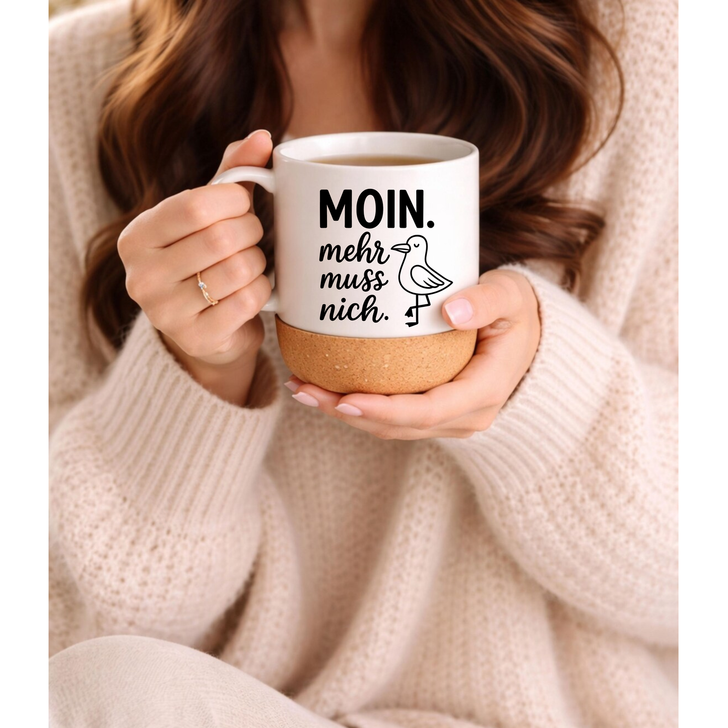 Moin Korktasse – Mehr muss nich I Korktasse I Geschenkidee I Meer