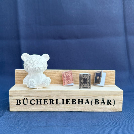 Dekoaufsteller „Bücherliebha(bär)“