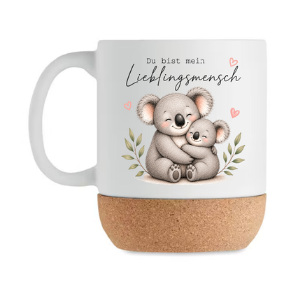 Du bist mein Lieblingsmensch - Koala Tasse mit Korkboden