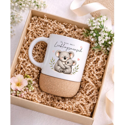 Du bist mein Lieblingsmensch - Koala Tasse mit Korkboden