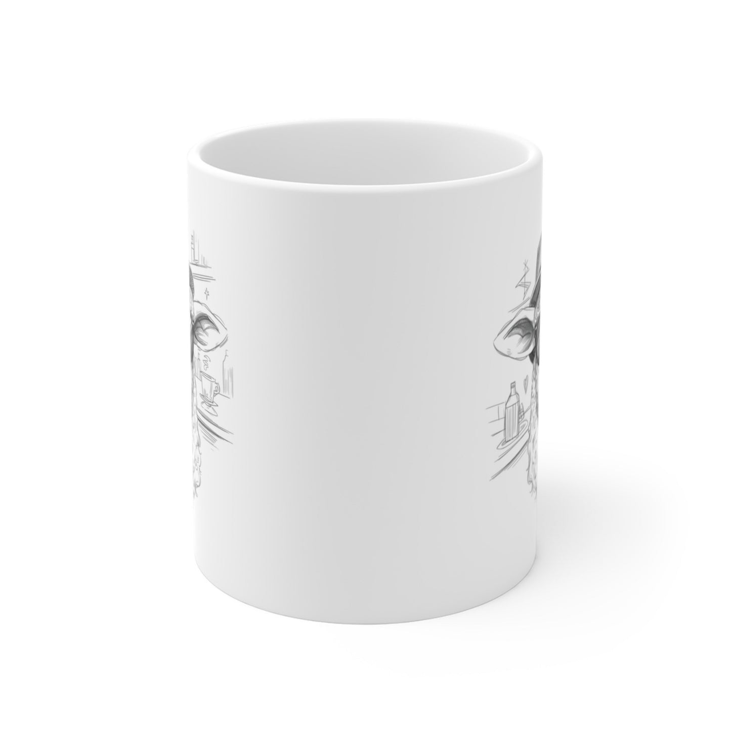 Lustige Schaf Tasse mit Sonnenbrille | Cooles Alpaka Look Schaf Motiv | Geschenk für Tierliebhaber und Bauernhof Fans