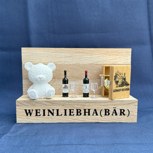 Dekoaufsteller „Weinliebha(bär)“