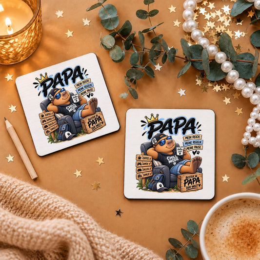 „Bester Papa der Welt“ - Papa-Capybara-Tassenuntersetzer