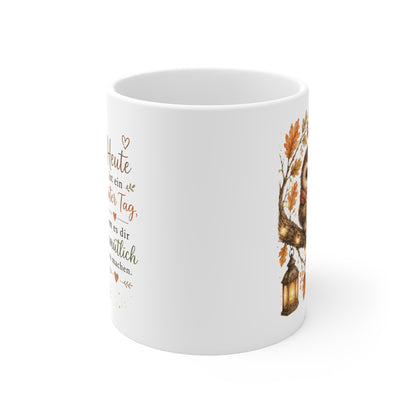 Eulen Tasse Herbst | Gemütliche Kaffee Tasse mit Spruch & Eulenmotiv