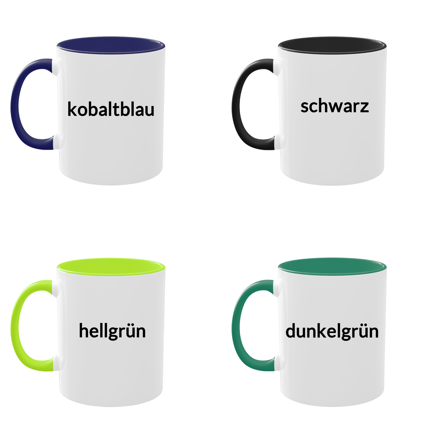 Personalisierte Keramiktasse mit Name – Tasse mit farbigem Henkel als Geschenk