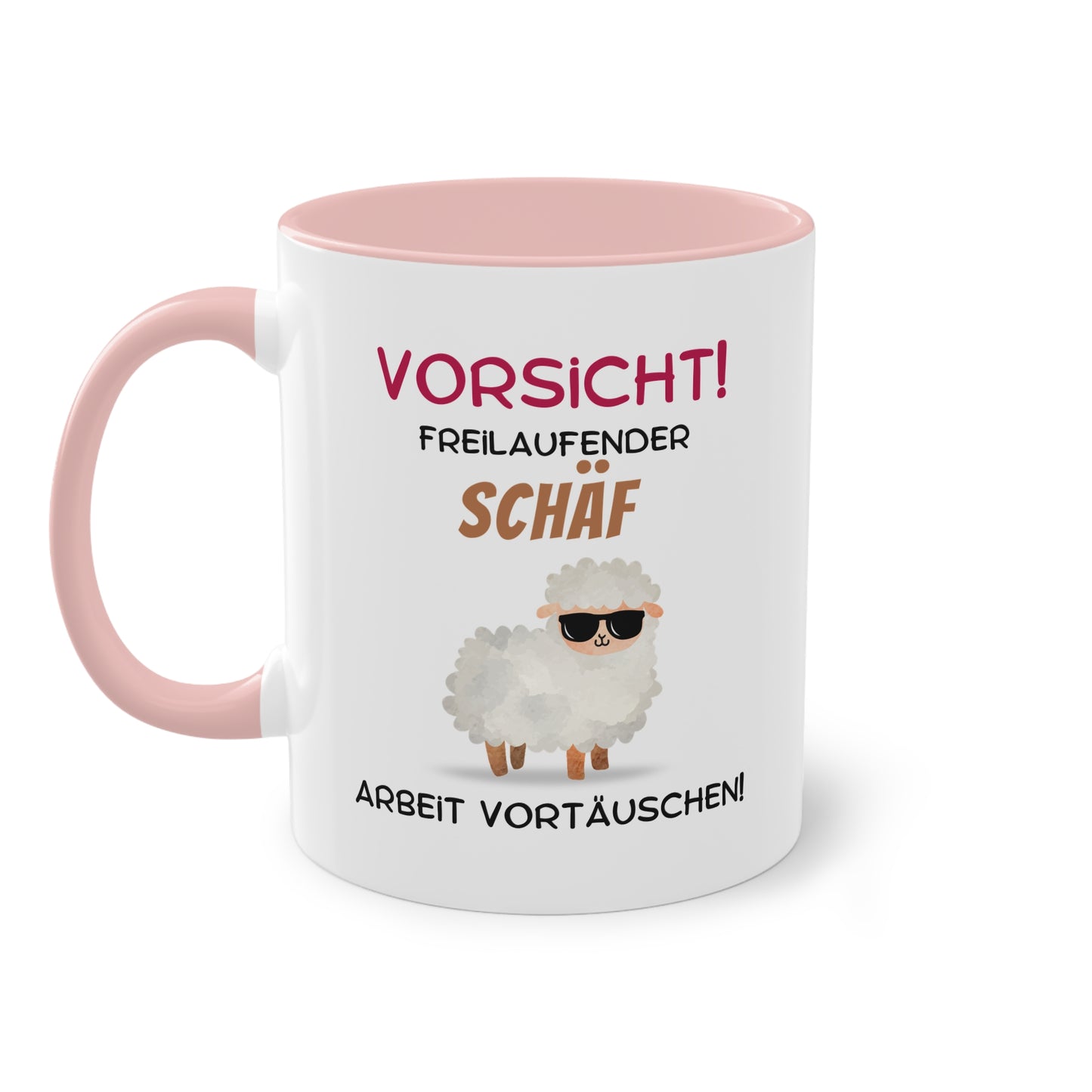 Vorsicht! Freilaufender Schäf