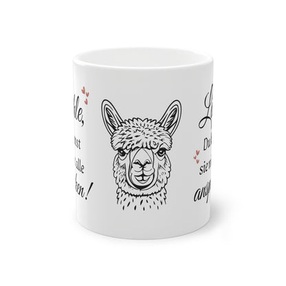 Humorvolle Alpaka Kaffeetasse für Büro und Kollegen Geschenk
