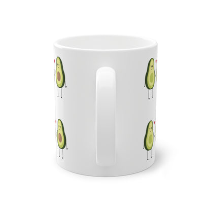 Süße Kaffeetasse mit Avocado Motiv als Geschenk für Paare