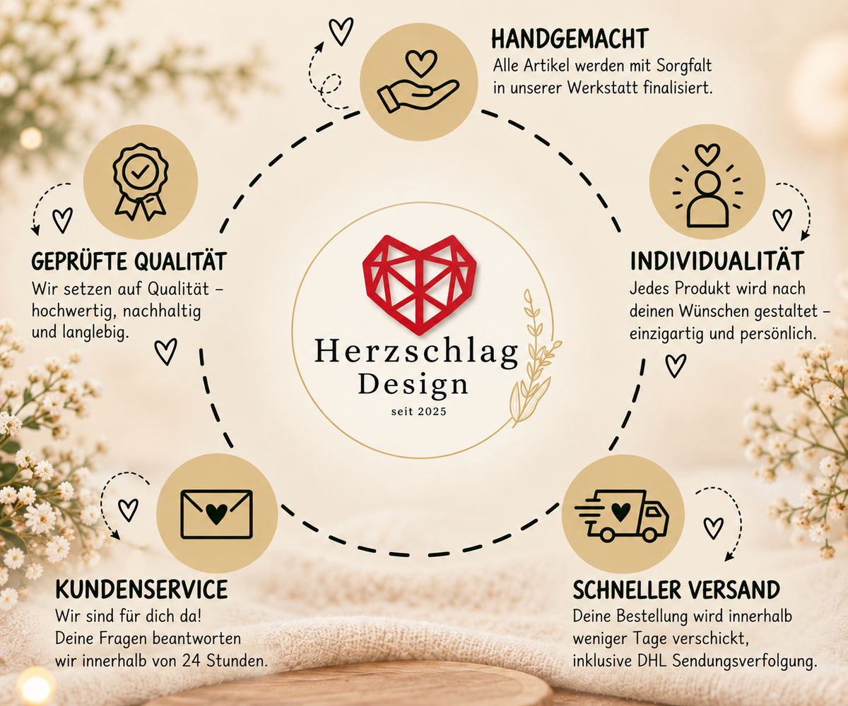 Personalisierbares Herz aus Schiefer mit Foto Lasergravur und Text „Wir vermissen Dich“
