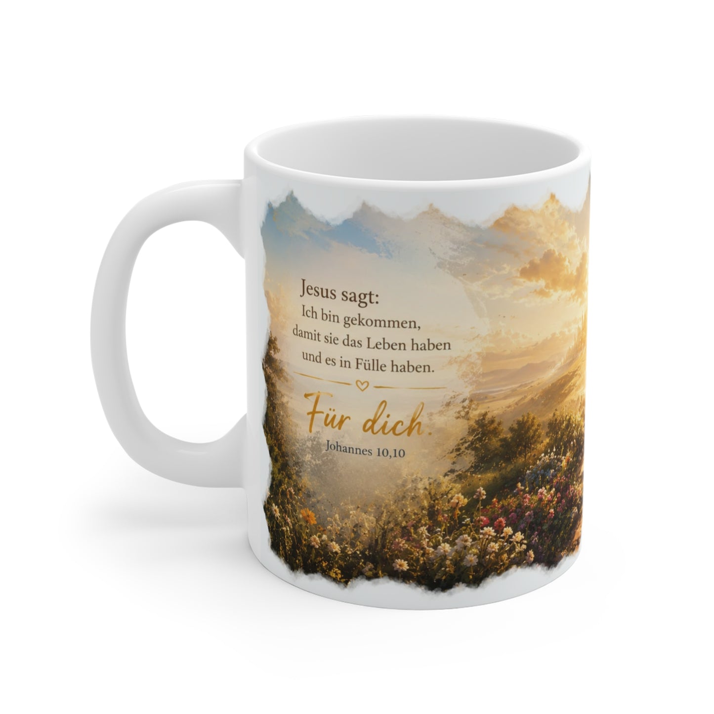 Christliche Tasse mit Spruch „Hoffnung, die trägt“, Gnade, Liebe und ewiges Leben