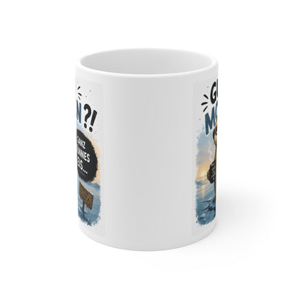 Guten Morgen Ganz Dünnes Eis Tasse mit Erdmännchen – Lustige Kaffee Tasse für Morgenmuffel – Büro Geschenk Kollege