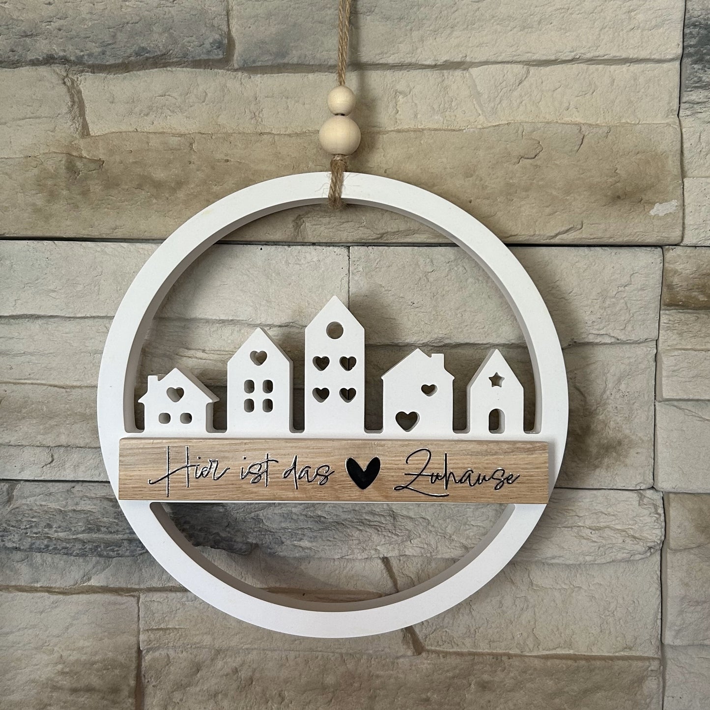 Deko-Ring "Hier ist das Herz Zuhause"