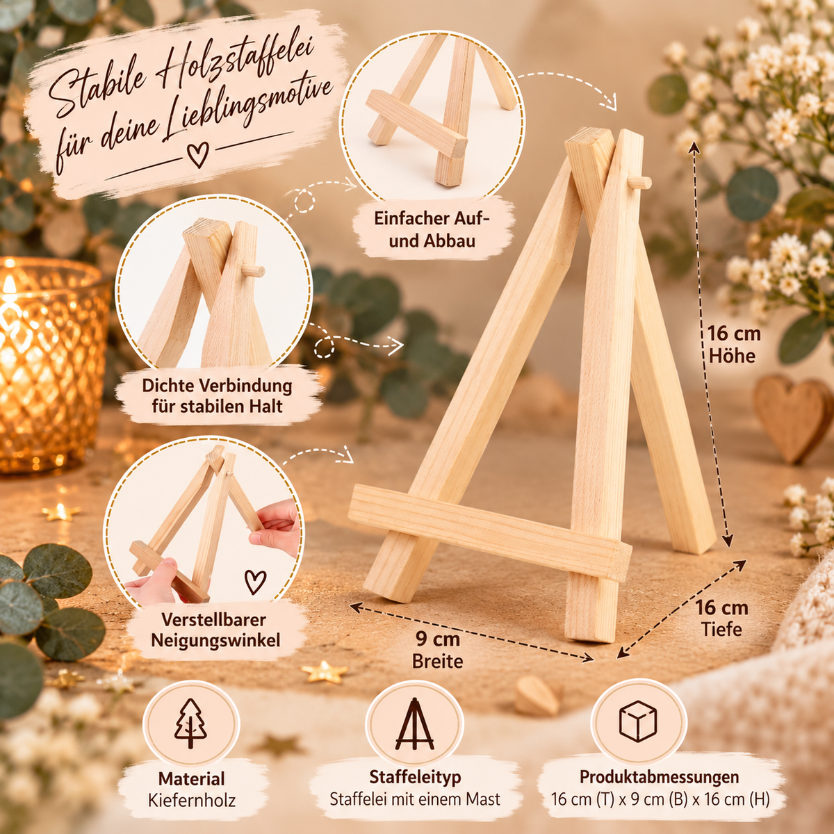 Staffelei – Aufsteller für deine Schiefertafel