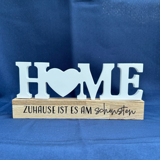 Deko-Schriftzug "Zuhause ist es am Schönsten"