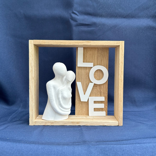 Deko-Rahmen "Love" mit Pärchenfigur