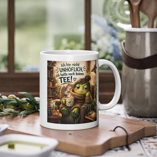 schildkröten tasse in gemütlicher küche szene