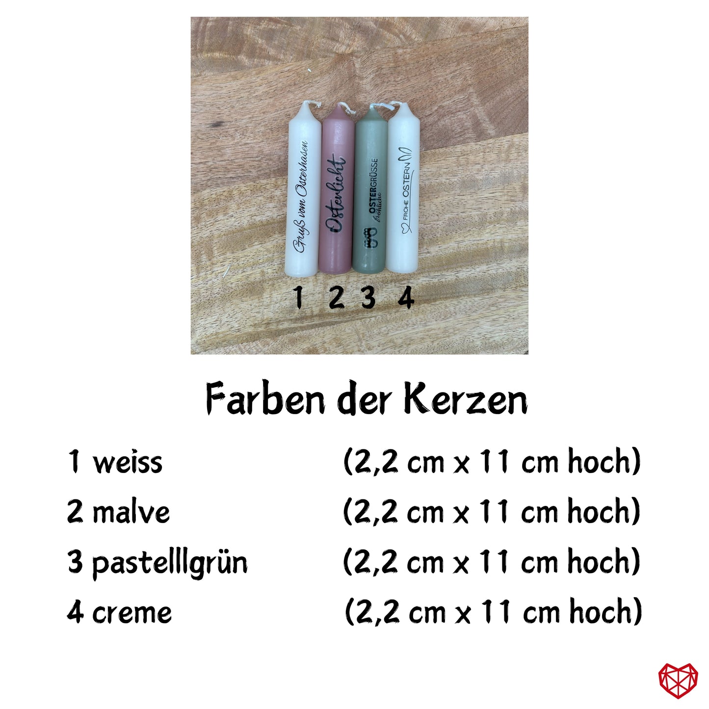 Osterhasen-Set mit Kerze im Ei