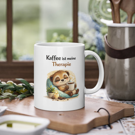 Erdmännchen Tasse mit Spruch - Ich funktioniere nur mit Kaffee lustige Kaffeetasse Geschenk Büro Kollegen (Kopie)