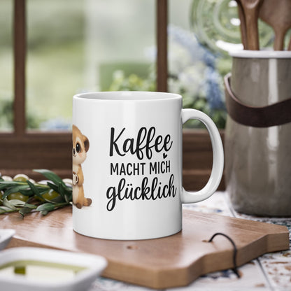 Kaffeeliebhaber Tasse mit niedlichem Tier Design