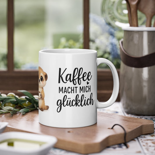 Kaffeeliebhaber Tasse mit niedlichem Tier Design