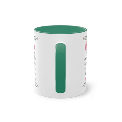 Mama Geschenk Tasse mit grünem Innenrand 0,33 Liter