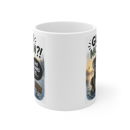 Guten Morgen Ganz Dünnes Eis Koala Tasse – Lustige Morgenmuffel Kaffeetasse – Witziges Büro Geschenk für Kaffeefans
