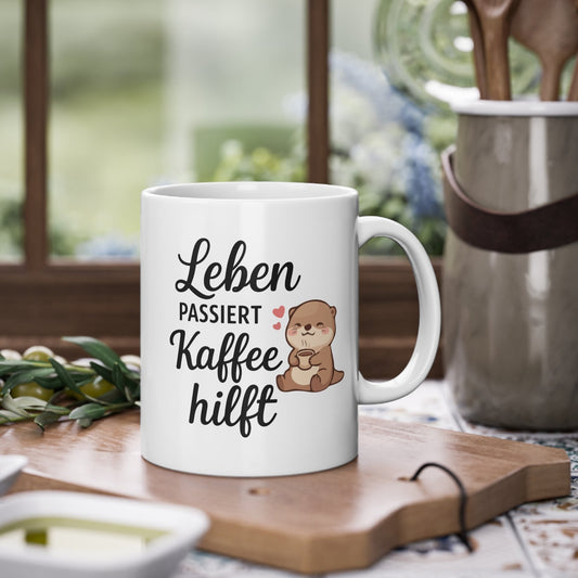 Lustige Geschenk Tasse für Kaffee Liebhaber mit Tiermotiv