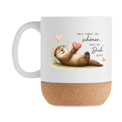 Hochwertige Keramiktasse mit niedlichem Otter
