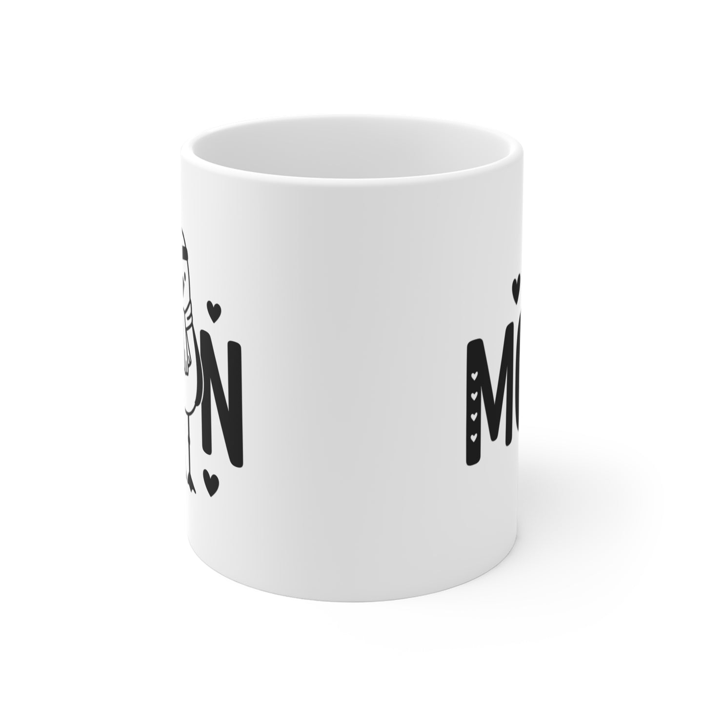 Norddeutsche Moin Tasse mit liebevoll gestaltetem Möwenmotiv und Herzdetails