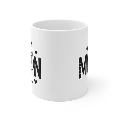 Norddeutsche Moin Tasse mit liebevoll gestaltetem Möwenmotiv und Herzdetails