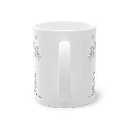 Frühlings Kaffeetasse mit Hasenmotiv als Oster Geschenk