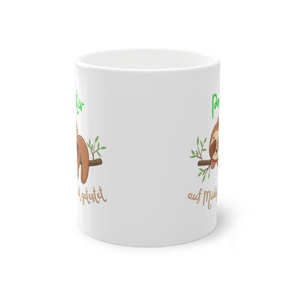 Kaffeetasse Faultier Müde – Lustiger Spruch Positiv auf Müdigkeit getestet