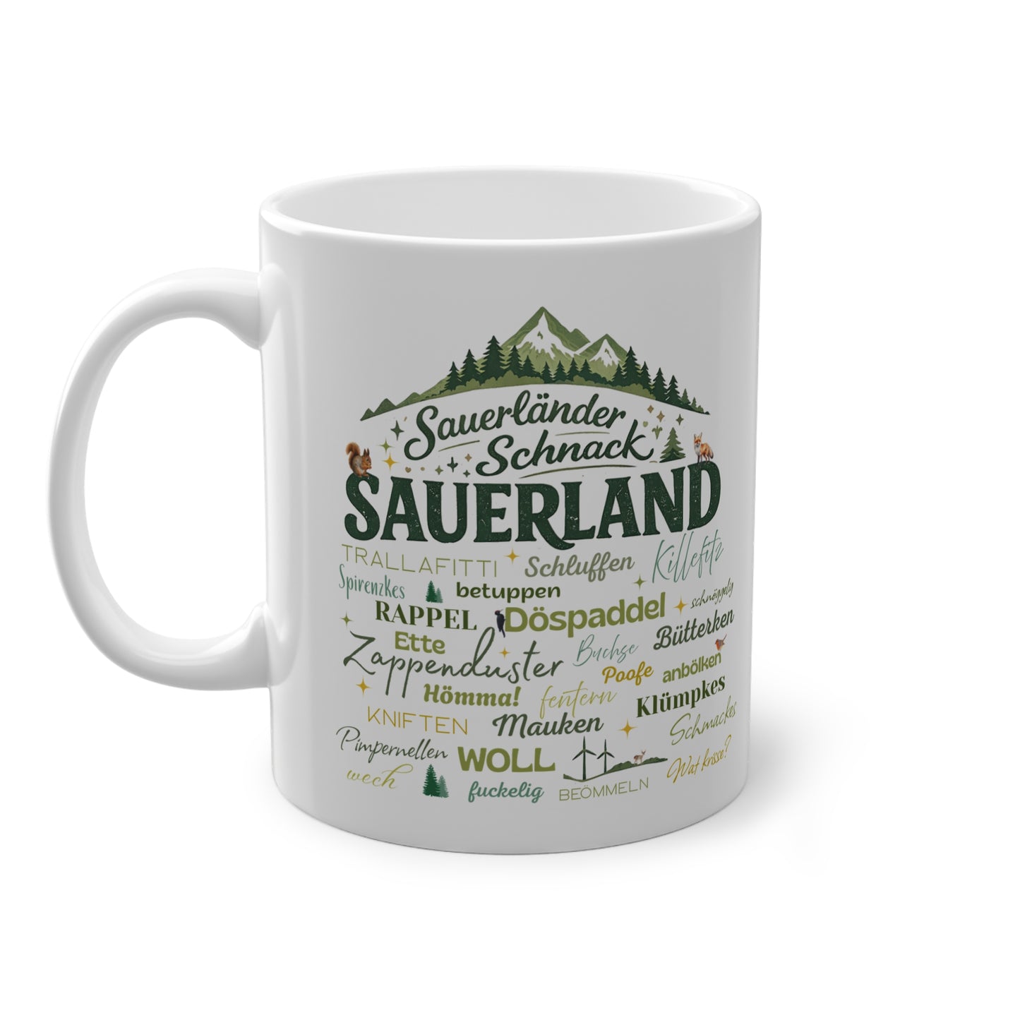 Sauerland Tasse – Lustige Dialekt Kaffeetasse Sauerländer Wörter Geschenk