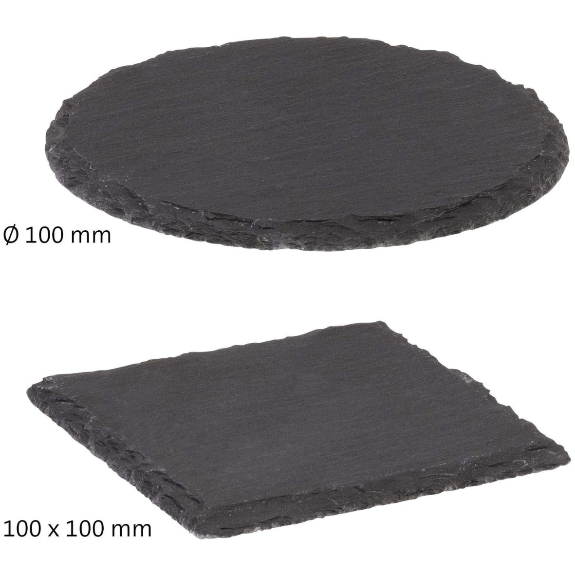 Schiefer Untersetzer mit rutschfesten Füßen