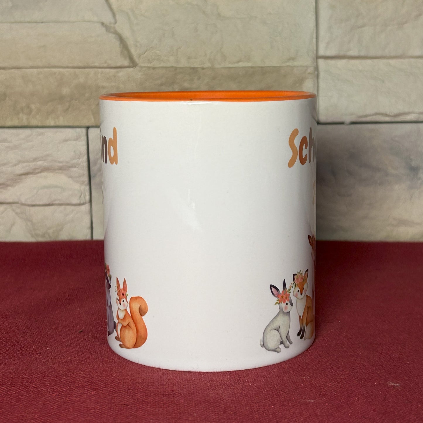 Tasse „Schulkind 2025“ – mit niedlichen Waldtier-Motiven