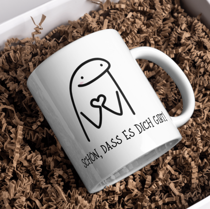Tasse „Schön, dass es Dich gibt!“ – Liebevolle Geschenkidee für Lieblingsmenschen
