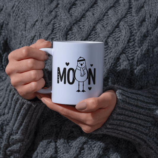 Moin Tasse mit Möwe | Norddeutsche Kaffeetasse mit Küstenflair | Lustiges Geschenk für Nordsee Fans