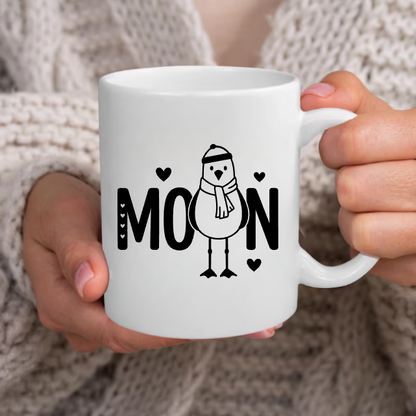 Moin Tasse mit Möwe | Norddeutsche Kaffeetasse mit Küstenflair | Lustiges Geschenk für Nordsee Fans