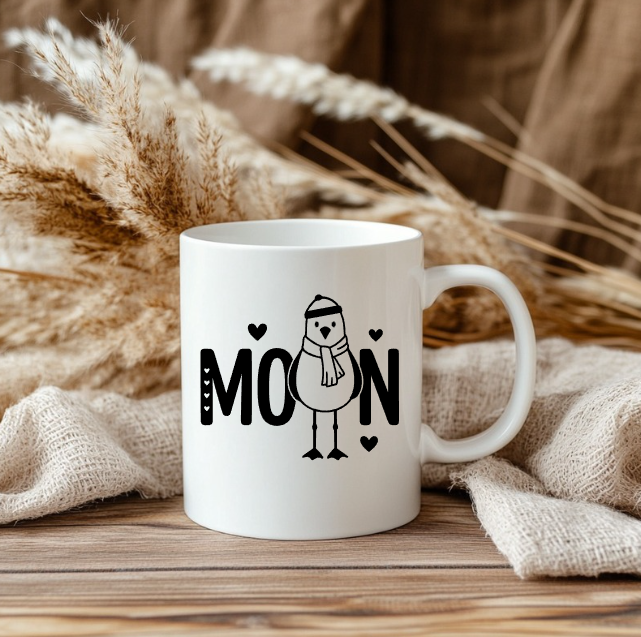 Moin Tasse mit Möwe | Norddeutsche Kaffeetasse mit Küstenflair | Lustiges Geschenk für Nordsee Fans