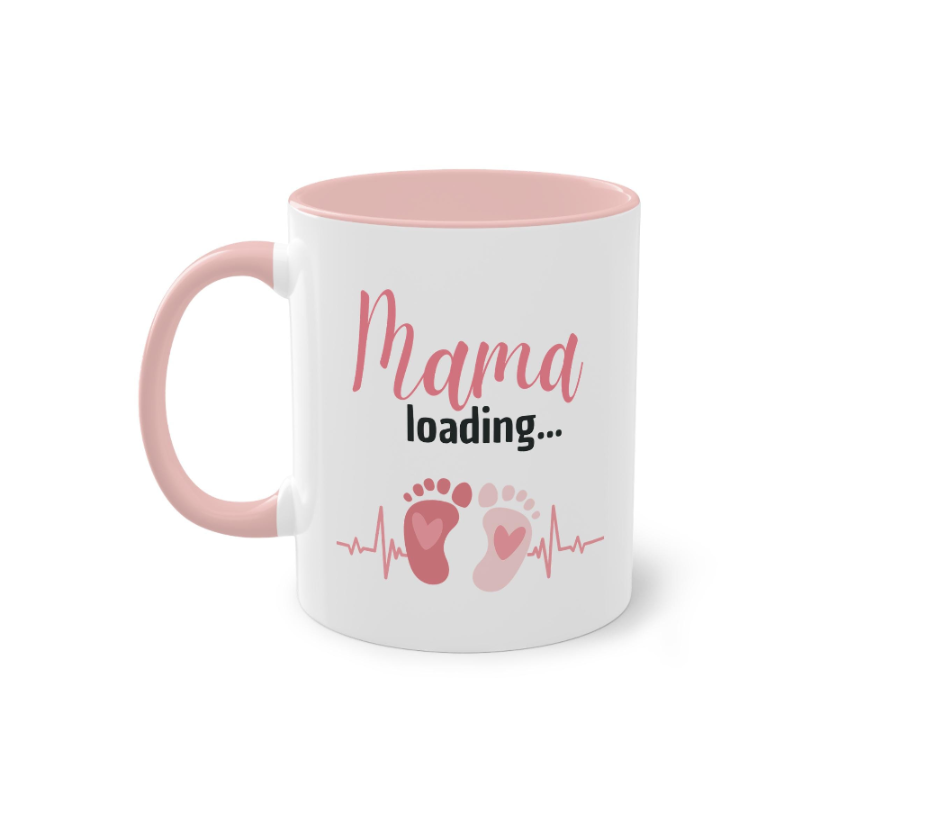 Geschenk Schwangerschaft – Mama loading Becher aus Keramik