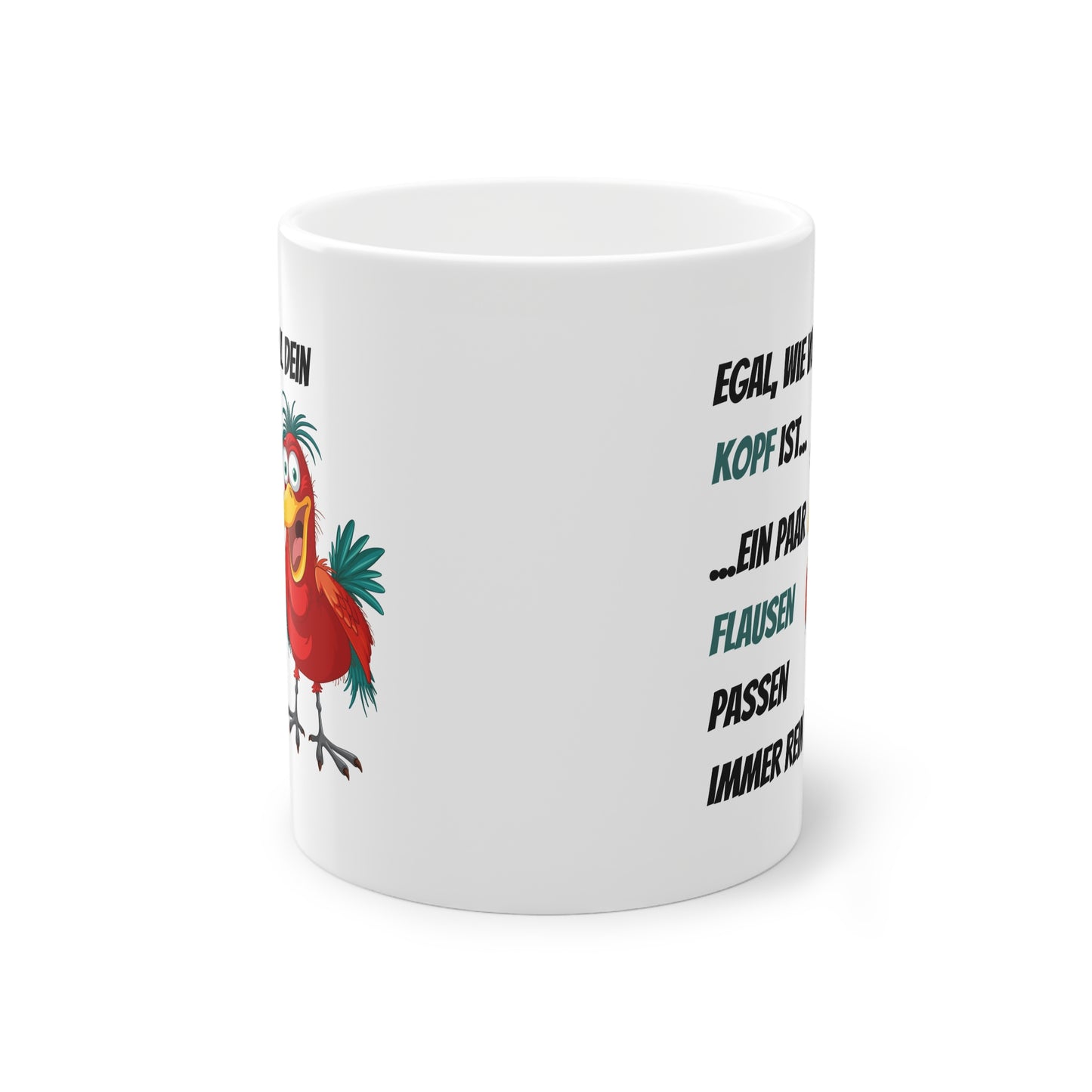 Lustige Tasse mit Spruch – Egal wie voll dein Kopf ist – Geschenk Idee Büro Kollegen Humor Kaffee Tasse witzig